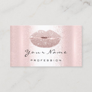 Logo Makeup Artist Professional Lips Kiss Blush Business Card