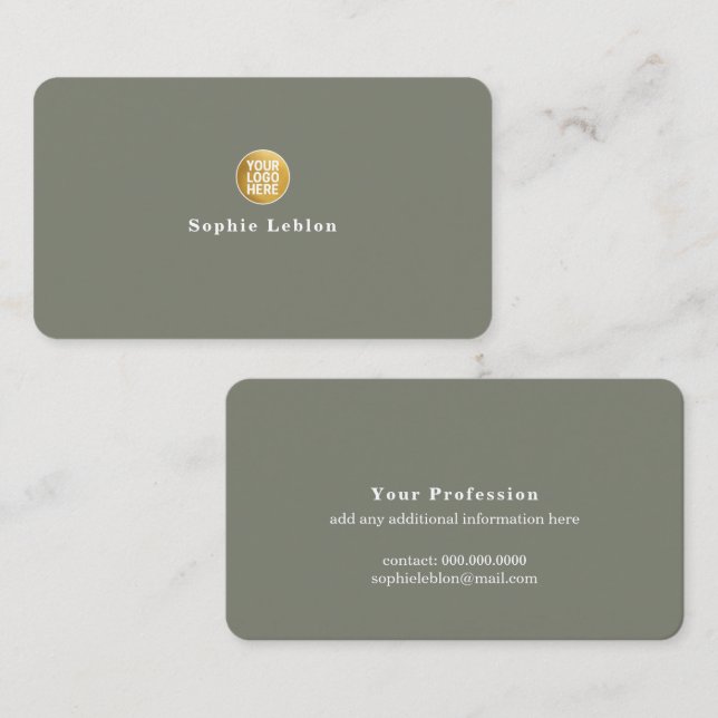 Logo mark with name eucalyptus color calling card (Front/Back)
