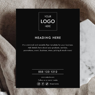 Logo Minimal Business Marketing Black Flyer