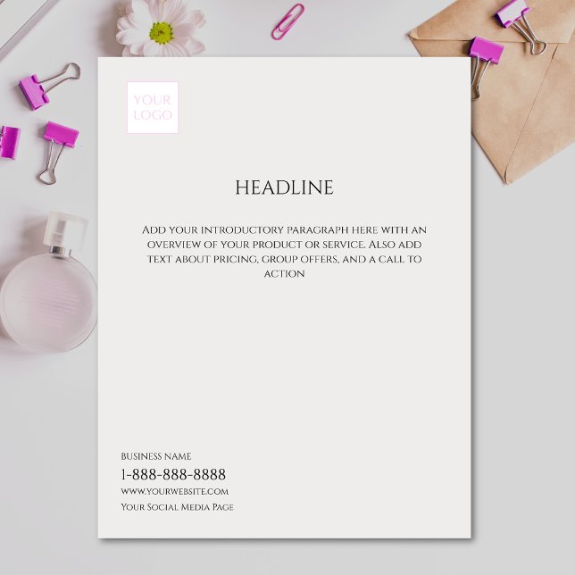 Logo Minimal Grey Business Marketing Flyer (Creator Uploaded)