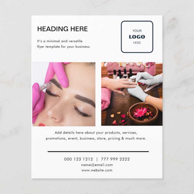 Logo Minimal Photo Business Marketing Flyer (Front)