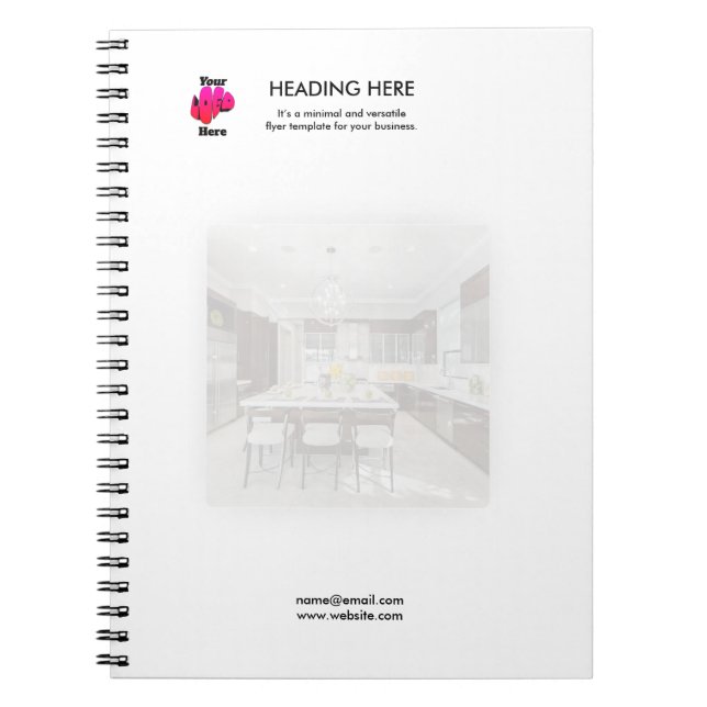 Logo Minimal Photo Business Marketing Notebook (Front)