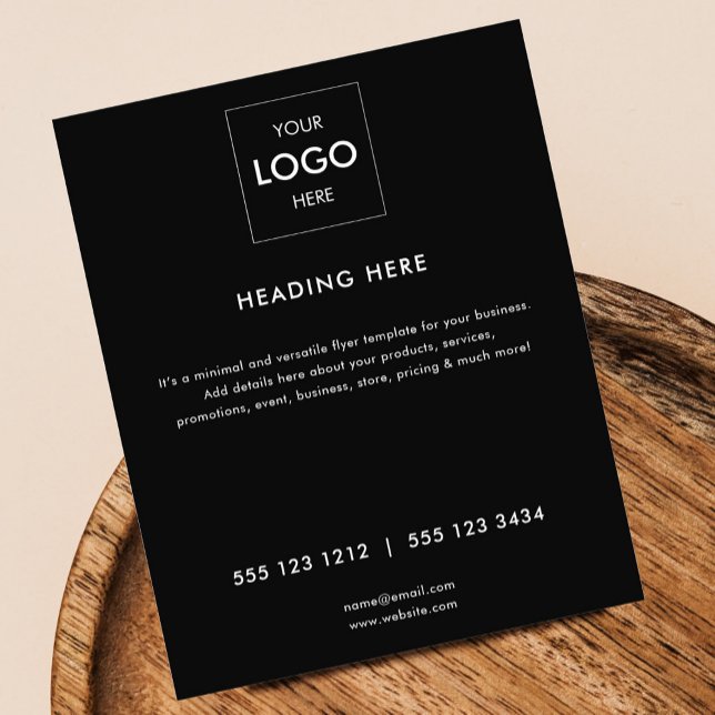 Logo Minimal White Business Black Flyer (Creator Uploaded)