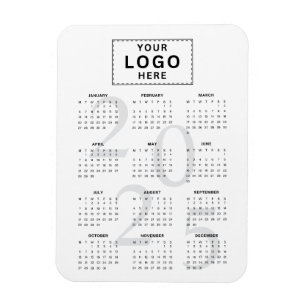 Logo Minimalist 2025 Monthly Calendar Magnet