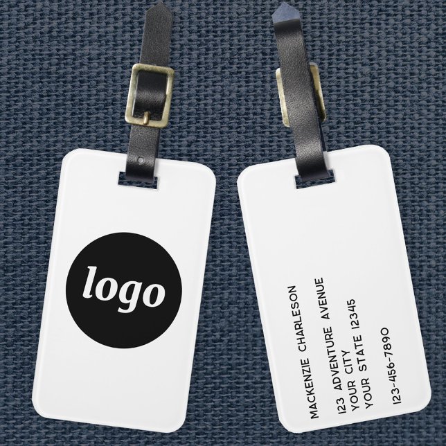 Logo Minimalist Business Luggage Tag (Logo personalized business promotional luggage tag)