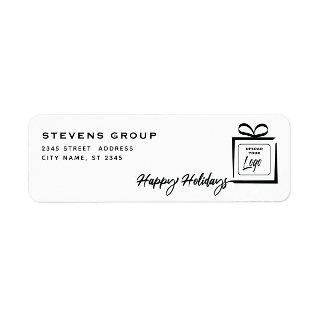 Logo Minimalist gift Happy Holidays (Front)