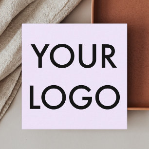 Logo Minimalist Modern Lavender Square Business Card