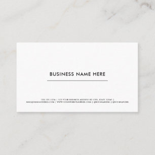 Logo Minimalist Professional Black White Simple Business Card