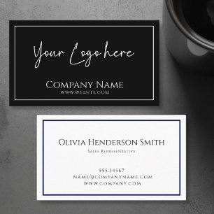 Logo Minimalistic Black & White  Business Card