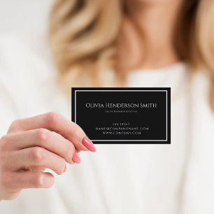 Logo Minimalistic White and Black  Business Card