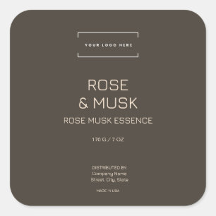 Logo Modern Minimalist Candle Cosmetic Square Sticker
