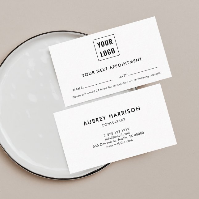 Logo Modern Professional Appointment Card (Creator Uploaded)