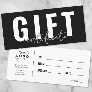 Logo Modern Script Business Gift Certificate