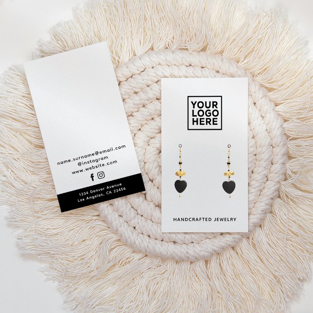 Logo Modern Simple Jewellery Earring Display Card (Creator Uploaded)