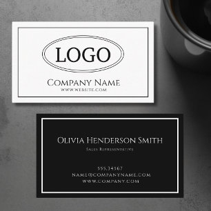 Logo monomalistic white and BlackBusiness Card