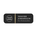 Logo, name and title classy black golden divider