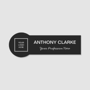 Logo Name Black Minimalist Classic  Tag