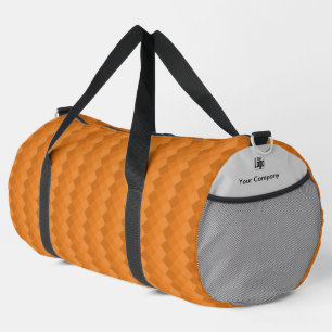 Logo Name - Earthy Tile Pattern Orange & Grey Duffle Bag