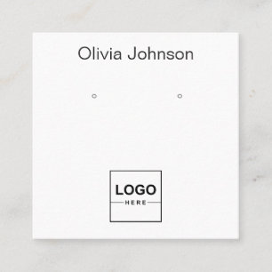 Logo Name Jewellery Earring Display Business Card