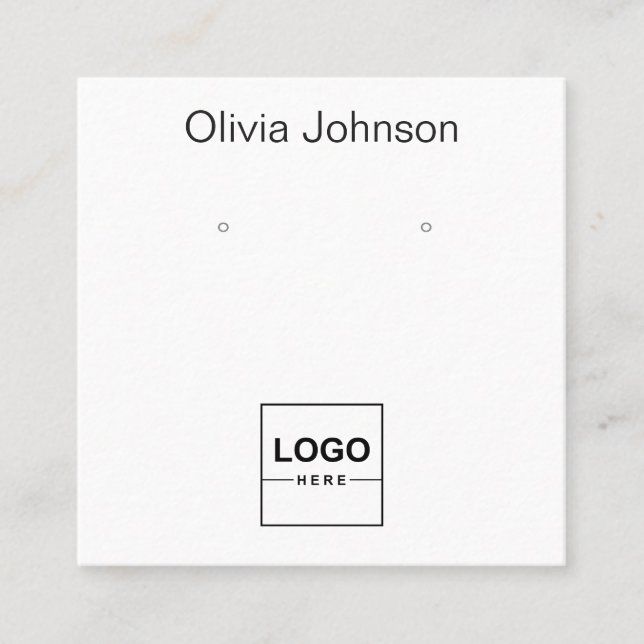 Logo Name Jewellery Earring Display Business Card (Front)
