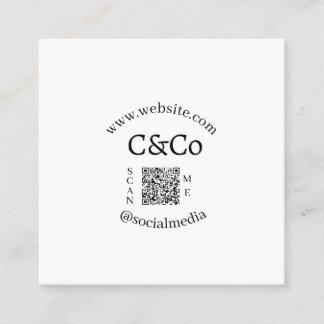 logo name letter company social media website QR  Appointment Card