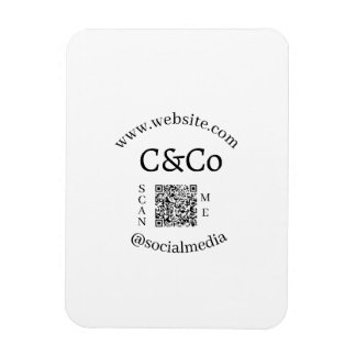 logo name letter company social media website QR  Magnet