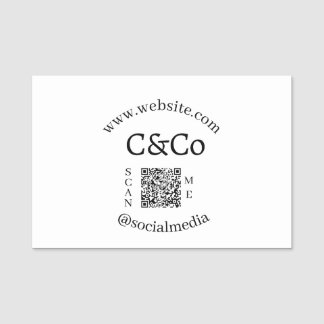 logo name letter company social media website QR  Tag