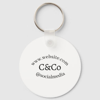 logo name letter company social media website simp key ring