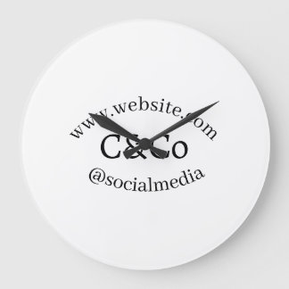 logo name letter company social media website simp large clock