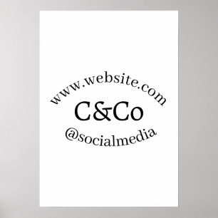 logo name letter company social media website simp poster
