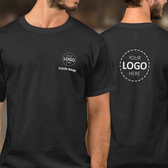 Logo & Name Template - Front & Back Logo Staff T-Shirt (Creator Uploaded)