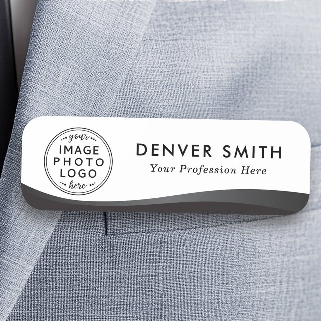 Logo name title black white dark gradient tag (Logo name title black white dark gradient name tag)