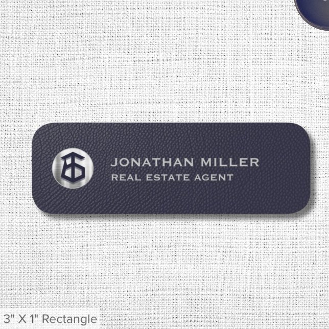 Logo Name Title Customisable Realtor Name Tag (Creator Uploaded)