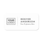 Logo name title light grey divider white