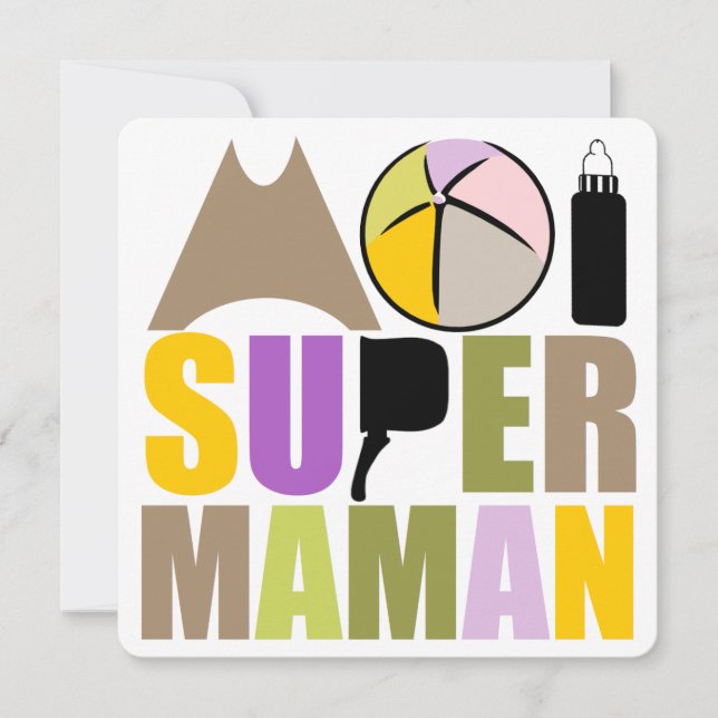 Logo Nature Card - Moi Super Mum (Front)