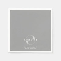 Logo on Grey + White Text Company Business Paper N