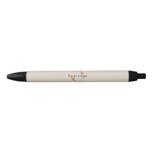 Logo on Light Tan + Black Text Company Business Pe Ink Pen