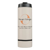 Logo on Light Tan + Black Text Company Business Th