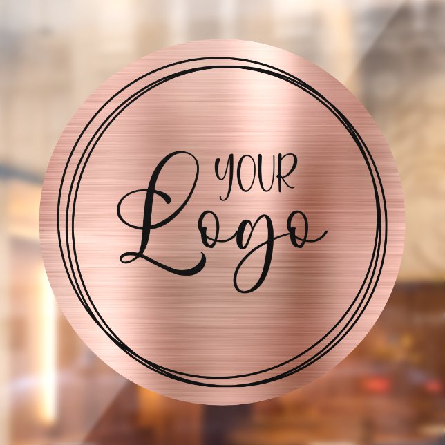 Logo on Three Black Rings with Rose Gold Foil (Sheet 2)