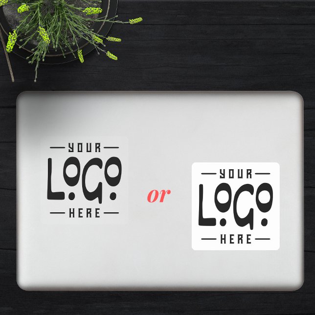 Logo on Vinyl square Business brand Clear Laptop (Creator Uploaded)