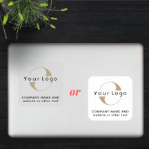 Logo on Vinyl square Business Company Clear Laptop