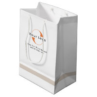 Logo on White & Tan, Black Text Company Business M