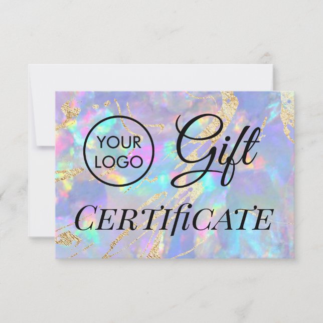 logo opal gift certificate (Front)