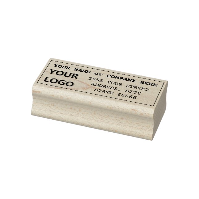 Logo or Photo Name Address Rubber Stamp Example (Stamp)