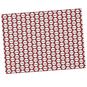 Logo Pattern Business Branding Burgundy Red Tablecloth