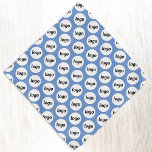 Logo Pattern Business Promotional Branding Blue Bandana<br><div class="desc">Add your own logo to this simple tiling pattern for a promotional product for your business.  Wear them yourself,  give them to your dog,  to your staff and employees as part of their uniform,  or to your customers and clients and their pets. Great for trade shows and corporate events.</div>