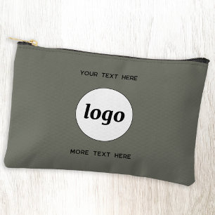 Logo Pattern Business Promotional Branding Green Accessory Pouch