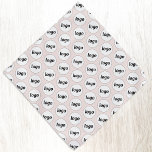 Logo Pattern Business Promotional Branding Pink Bandana<br><div class="desc">Add your own logo to this simple tiling pattern for a promotional product for your business.  Wear them yourself,  give them to your dog,  to your staff and employees as part of their uniform,  or to your customers and clients and their pets. Great for trade shows and corporate events.</div>
