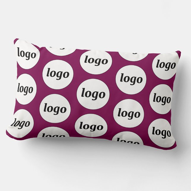 Logo Pattern Business Promotional Cherry Pink Lumbar Cushion (Simple logo pattern business promotional cherry pink lumbar pillow
)