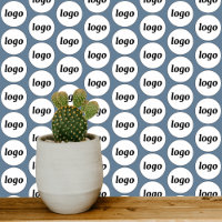 Logo Pattern Business Promotional Dusty Blue